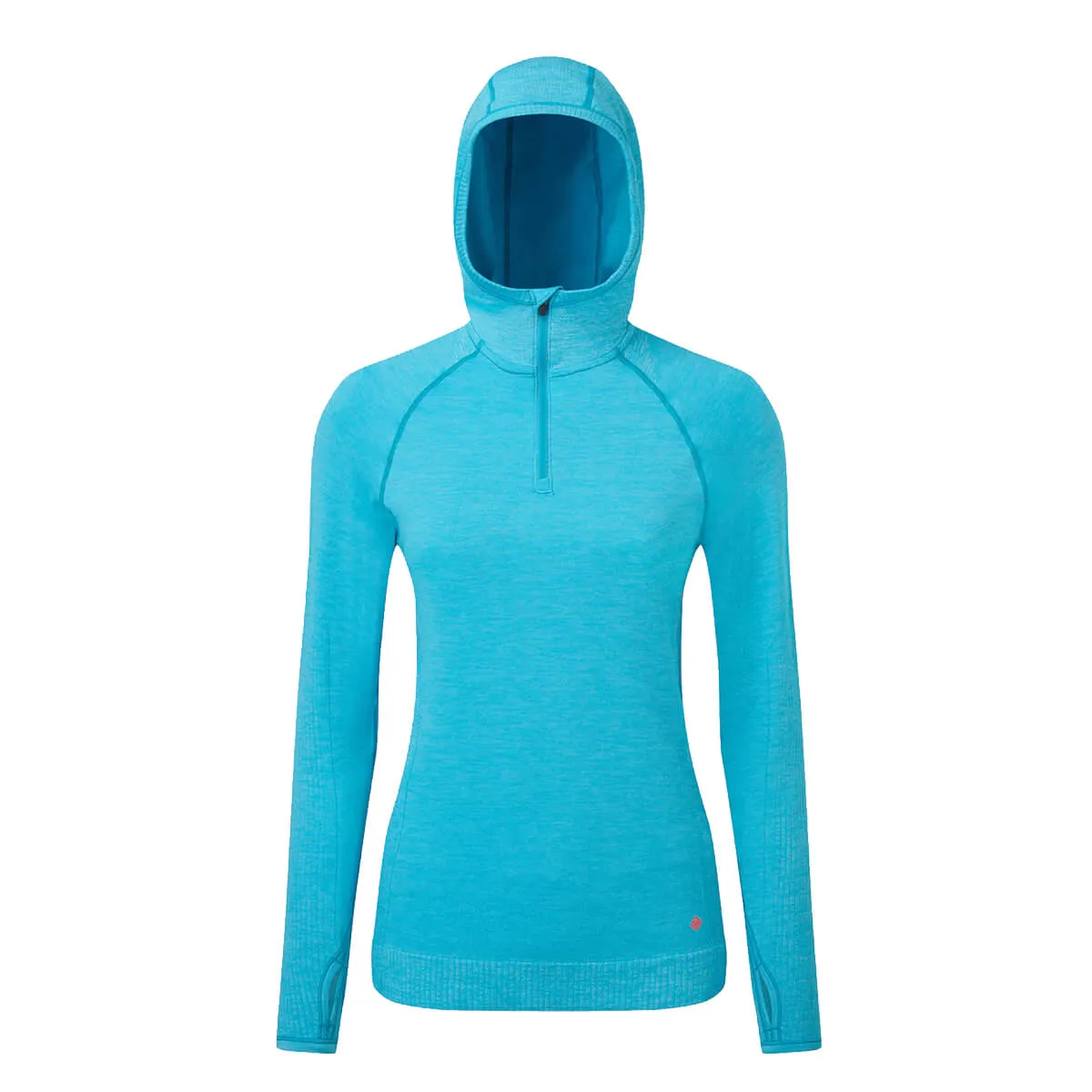 Ronhill Life Seamless Hoodie Womens | Azure Marl