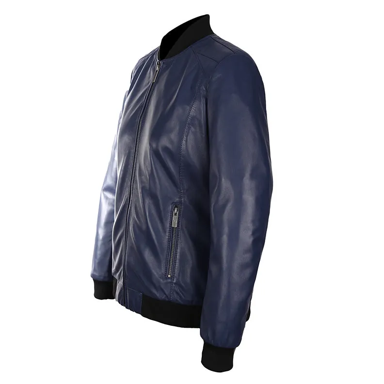 Savannah Womens Bomber Leather Jacket