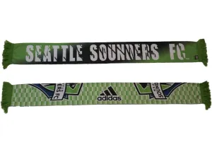 Seattle Sounders FC Adidas Gradient Checkered Reversible Scarf (59" x 7.25")