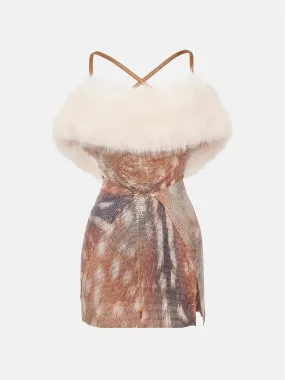 Sela Fur Dress Matte Bambi