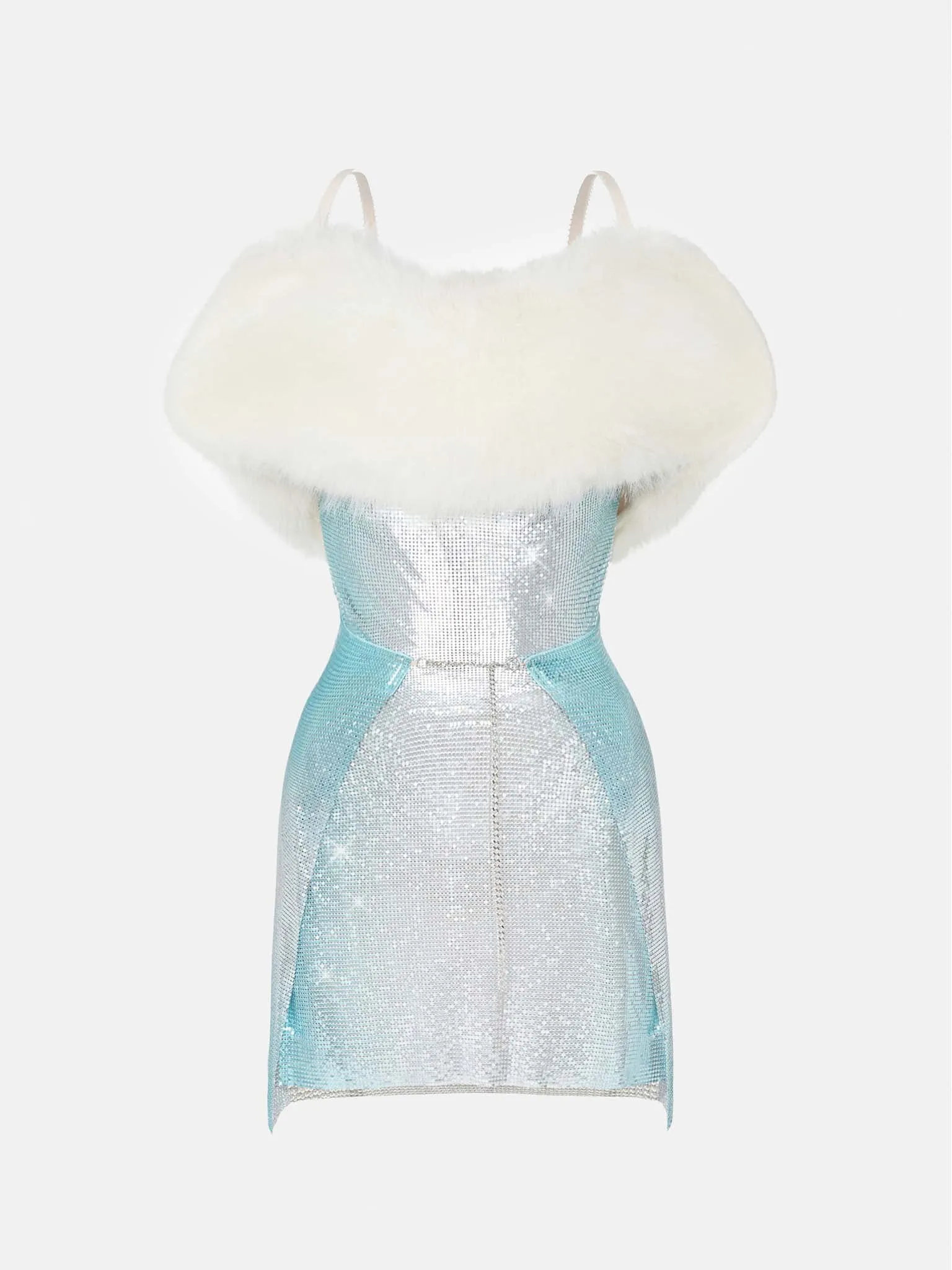 Sela Fur Dress Ombre