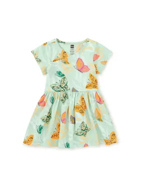 Short Sleeve Wrap Neck Baby Dress - Mariposa and Flora