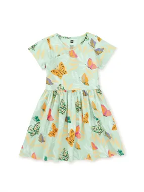 Short Sleeve Wrap Neck Toddler Dress - Mariposa and Flora