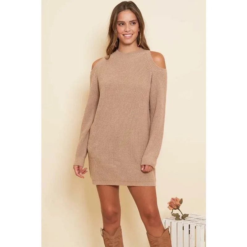 Shoulders Don't Lie Sweater Dress