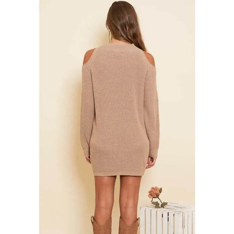 Shoulders Don't Lie Sweater Dress