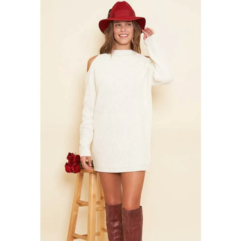 Shoulders Don't Lie Sweater Dress