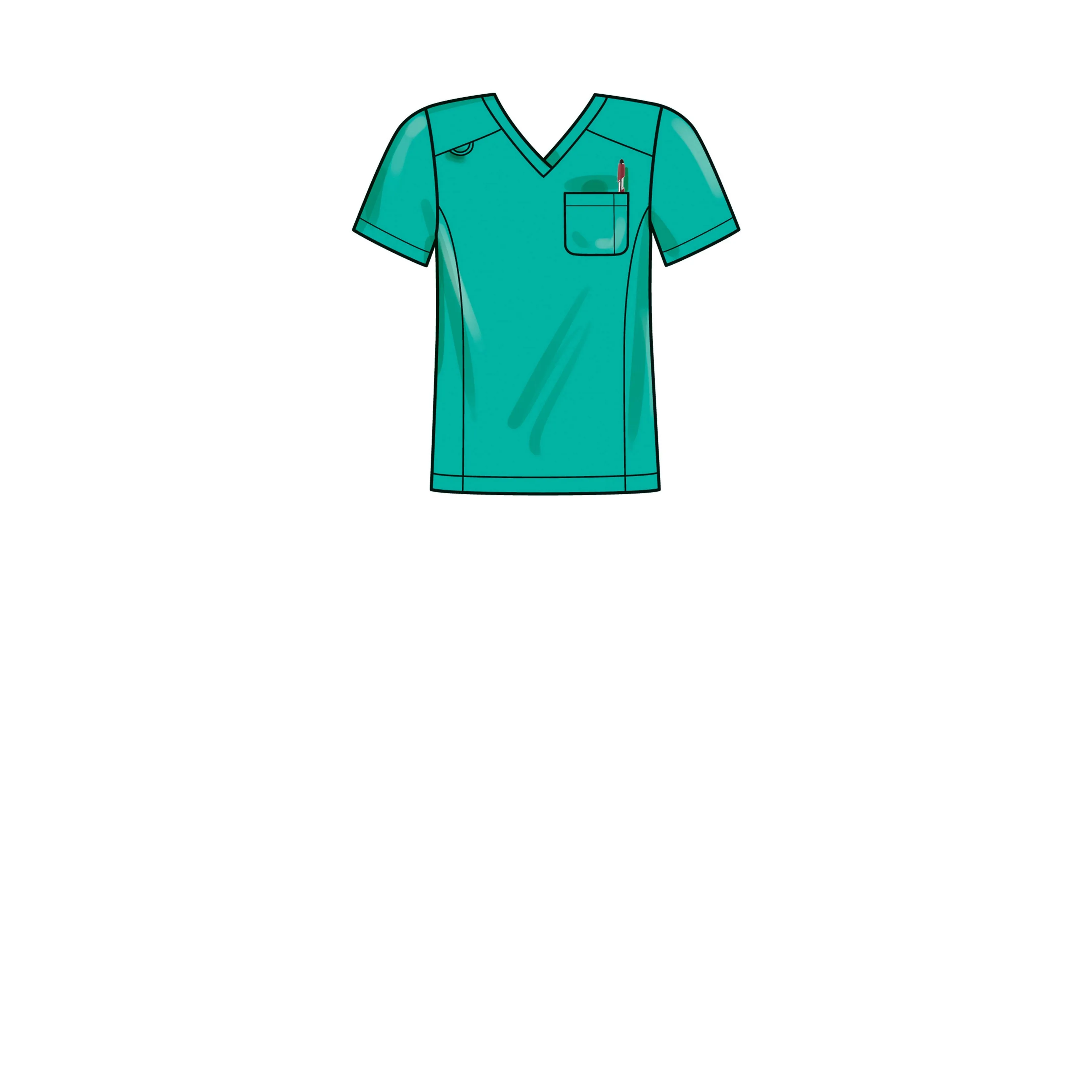 Simplicity Pattern S9650A Unisex Knit Scrubs