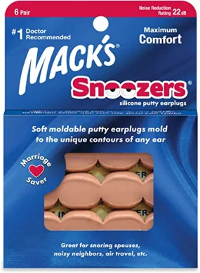 Snoozers®  Ear Plugs - Beige - 6-pair Box