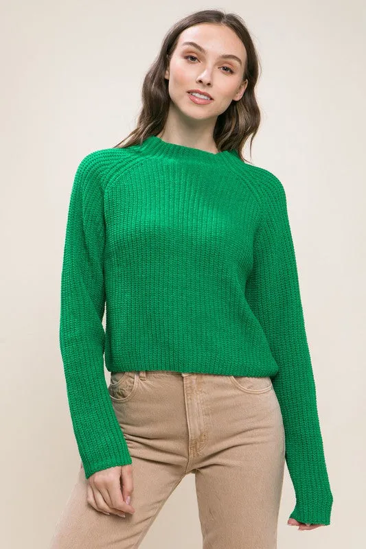 Solid Color Knit Pullover Sweater