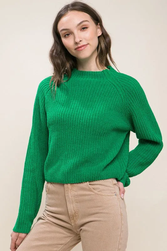 Solid Color Knit Pullover Sweater