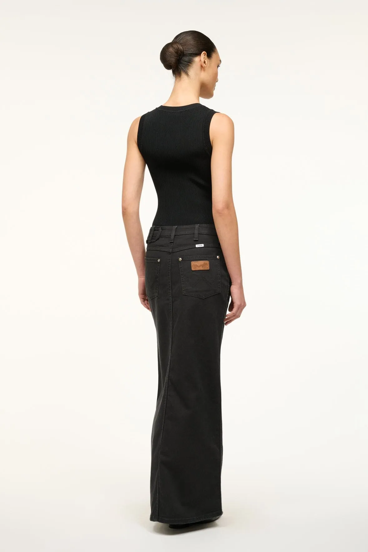 STAUD   WRANGLER THE MAXI SKIRT | BLACK