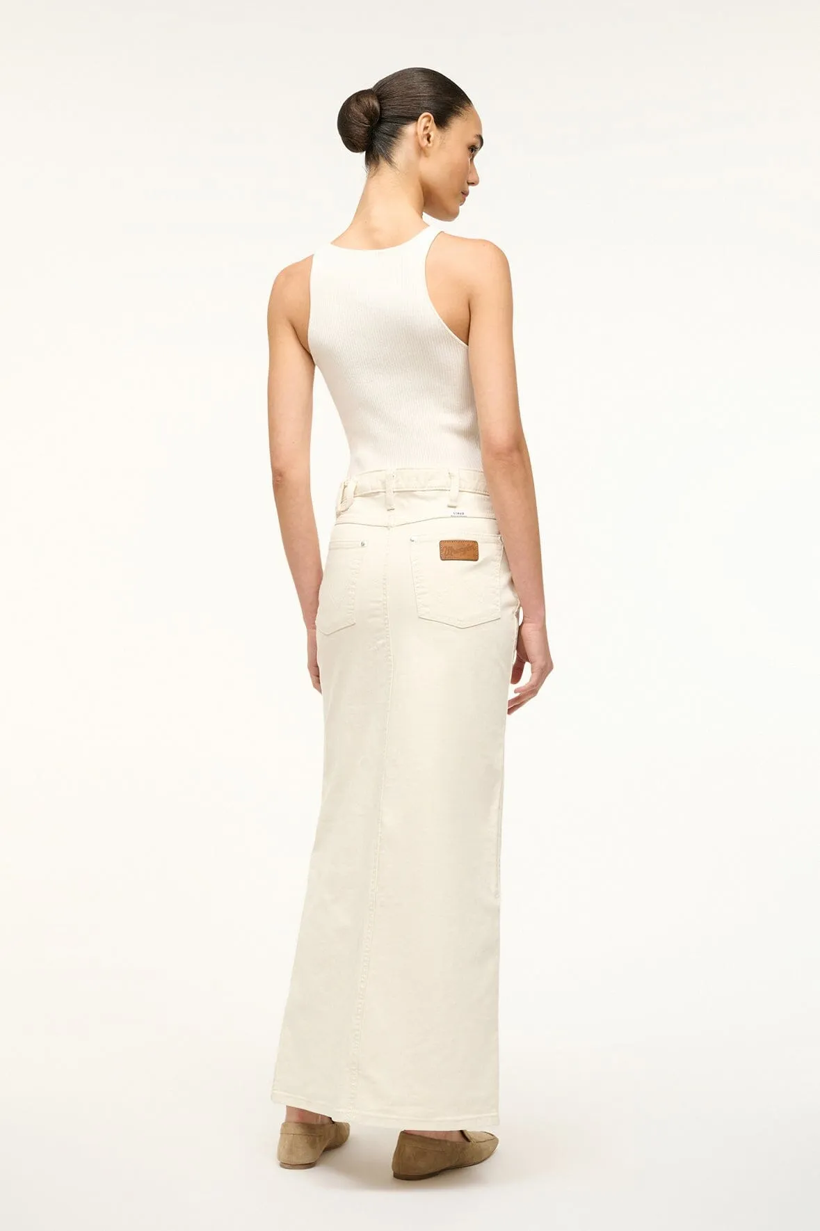 STAUD   WRANGLER THE MAXI SKIRT | CREAM