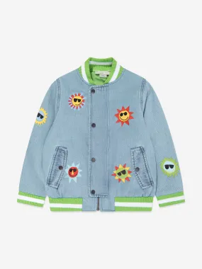 Stella McCartney Boys Denim Bomber Jacket in Blue