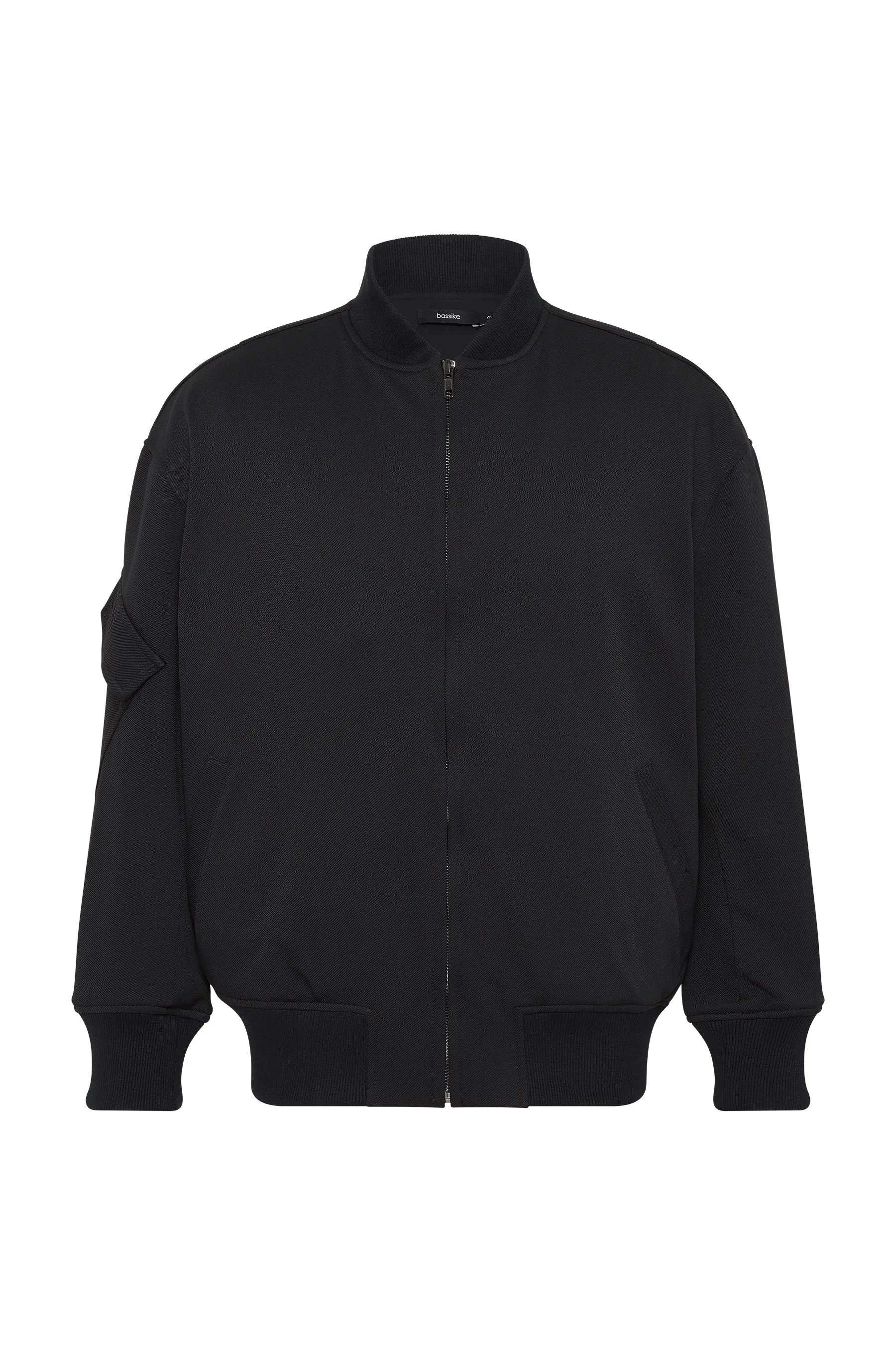 stretch twill bomber jacket