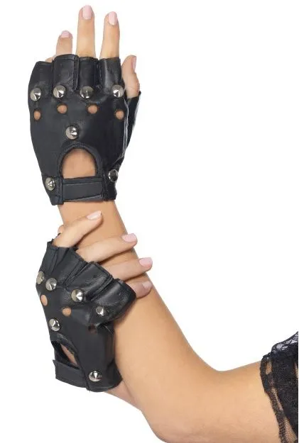 Studded Punk Gloves