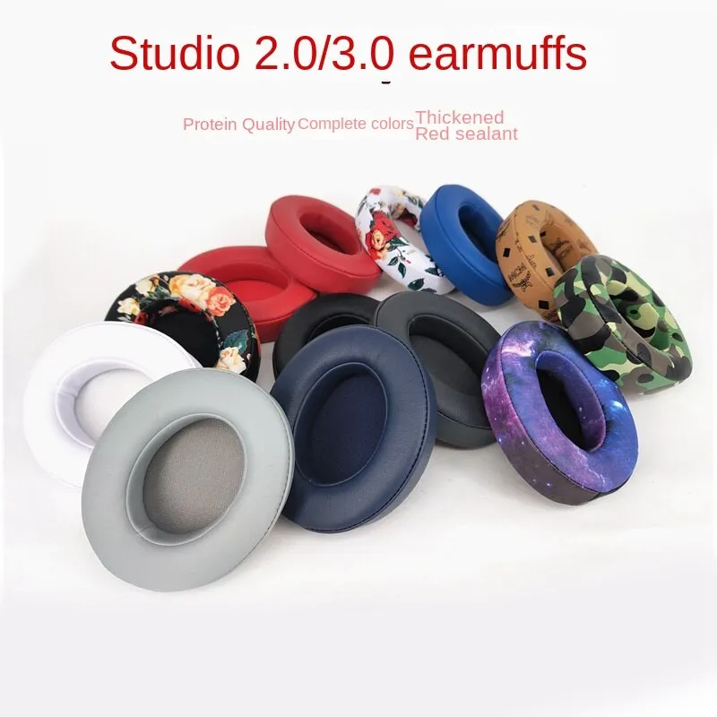 Suitable for Beats Studio2.0 Earphone Sleeves Ear Pads Ear Muffs Studio3.0 Earphone Sleeves Ear Pads Foam Cover