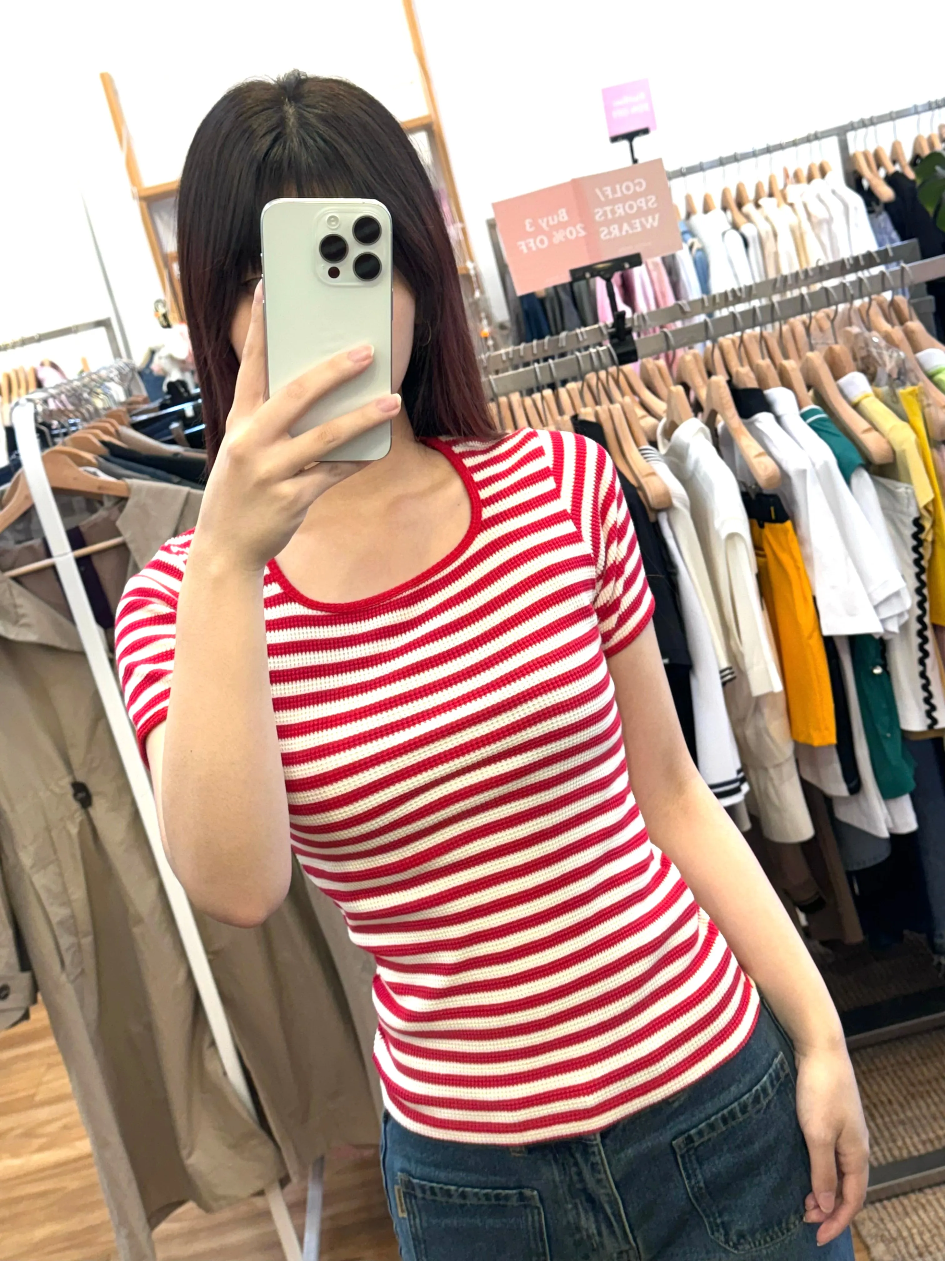 Summer Red Stripes Top