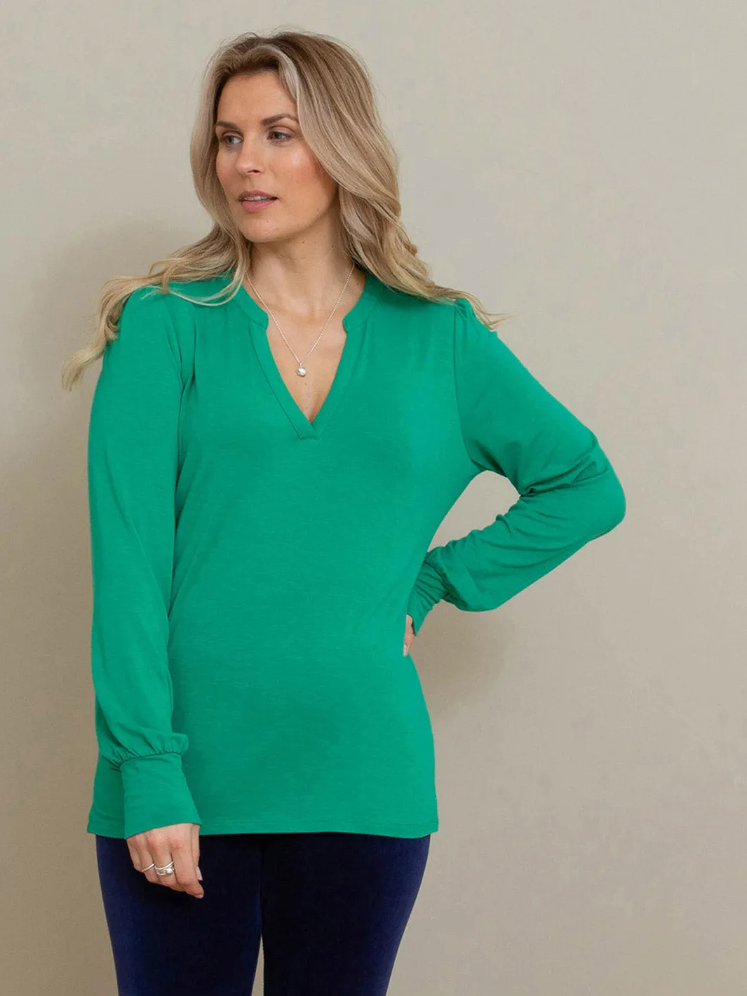 Swyre jersey top emerald