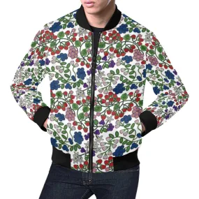 Takwakin Harvest White All Over Print Bomber Jacket for Men