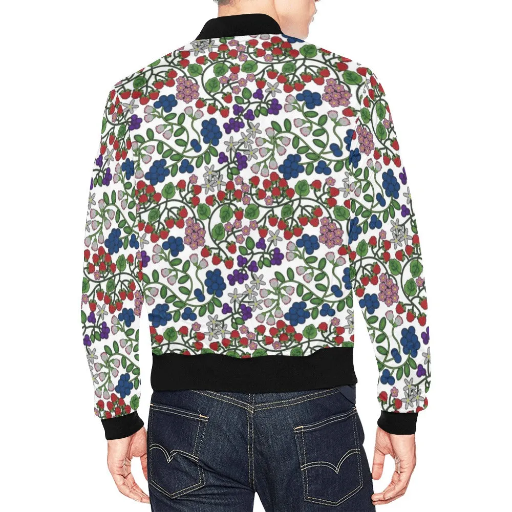 Takwakin Harvest White All Over Print Bomber Jacket for Men