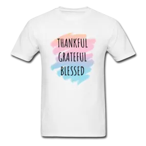 Thankful Grateful Blessed Men's Inspirational T-Shirt