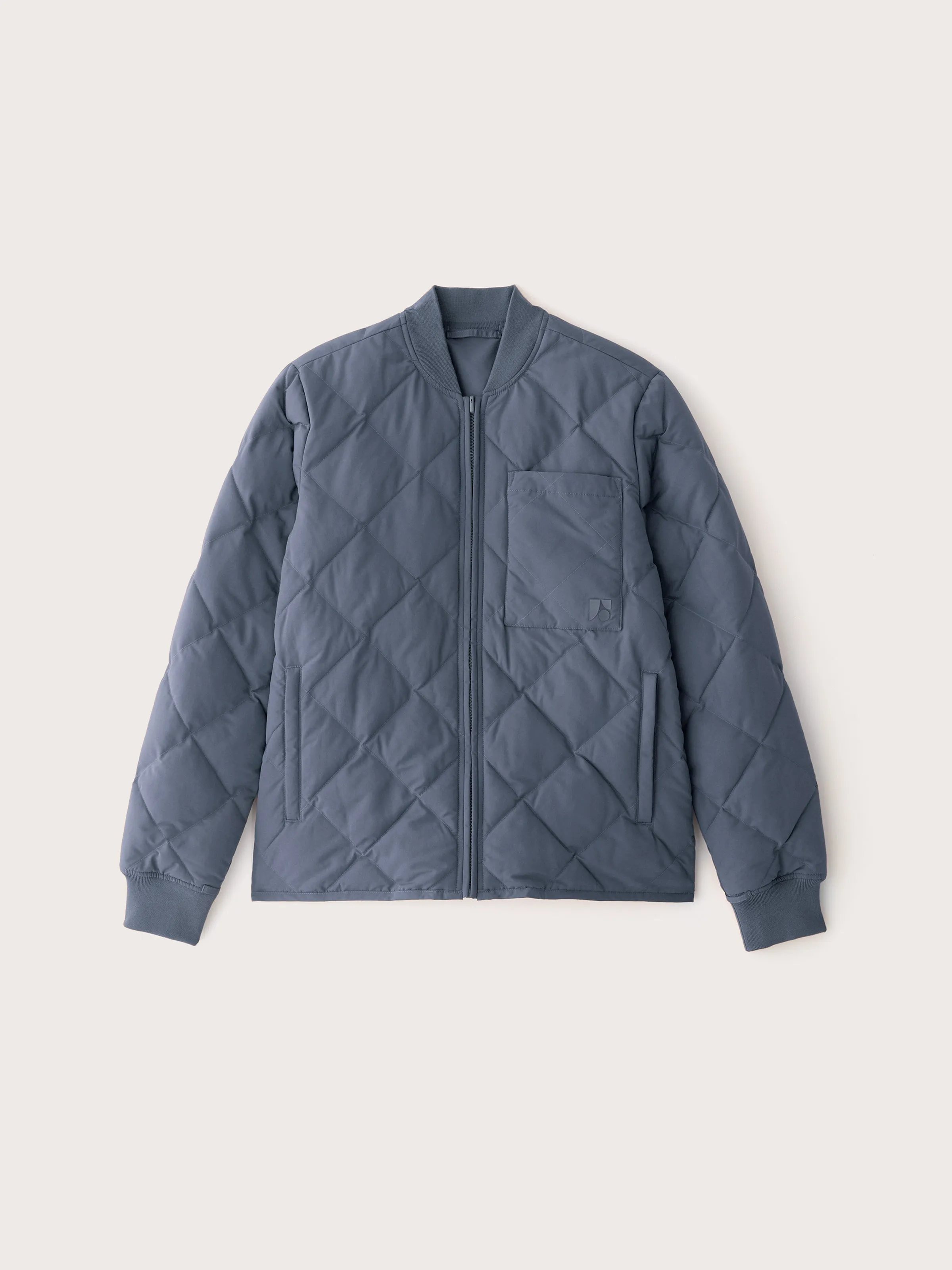 The Varsity Skyline Bomber in Slate Blue