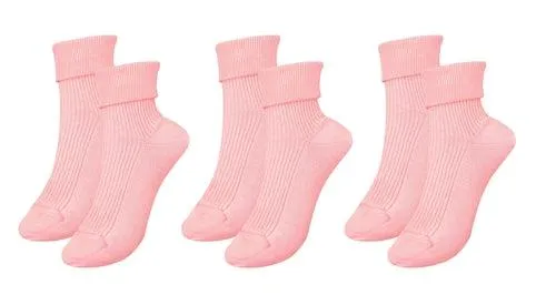 tittimitti®100% Organic Combed Cotton Luxury Women's Socks 3-Pack.