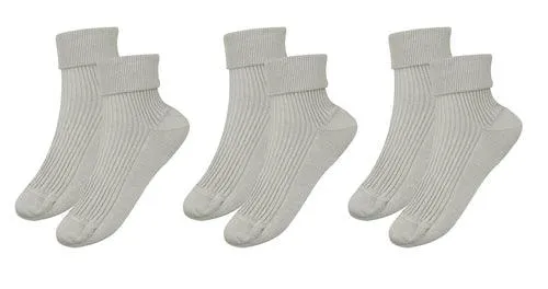 tittimitti®100% Organic Combed Cotton Luxury Women's Socks 3-Pack.