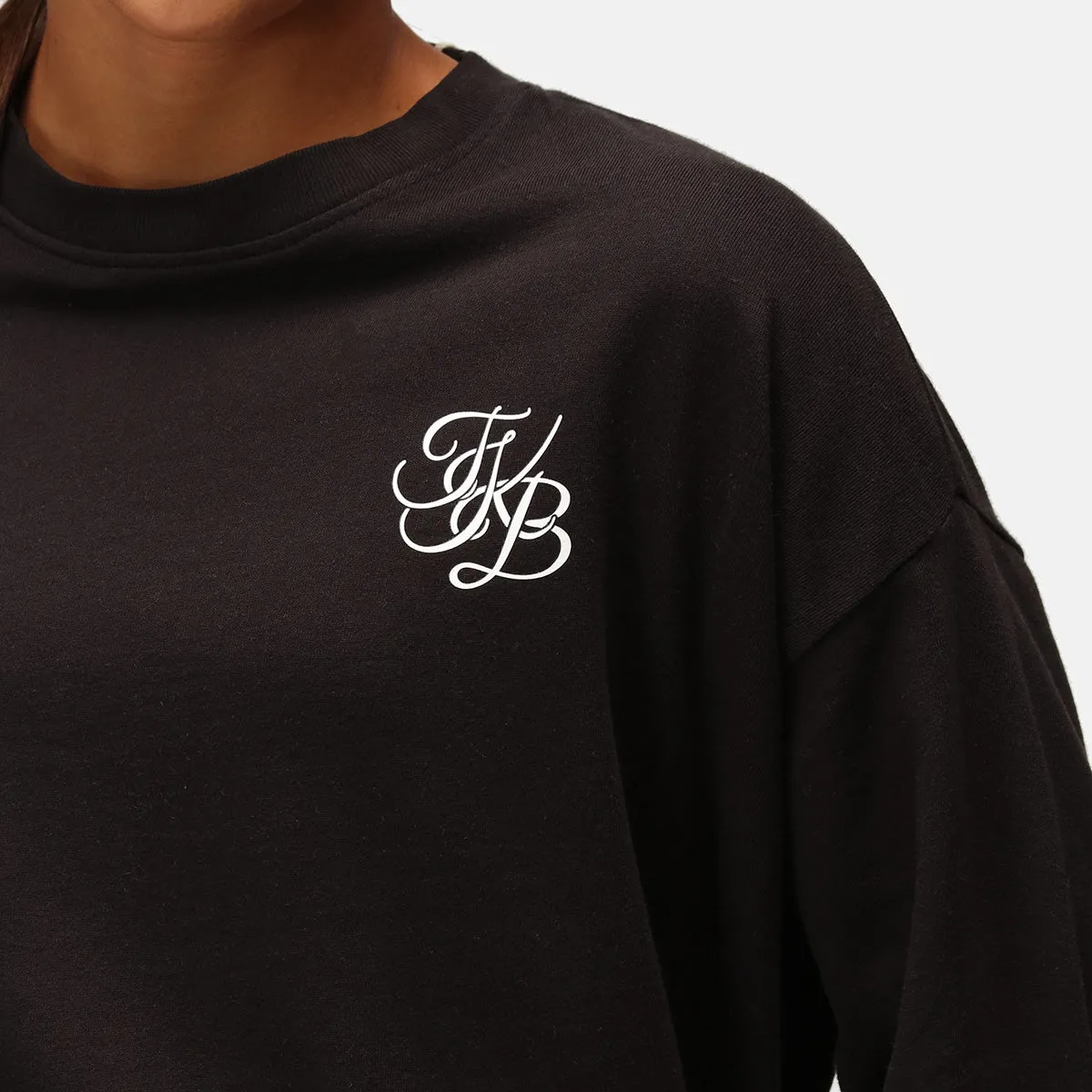 TKB Black Terry Oversized Sweatshirt