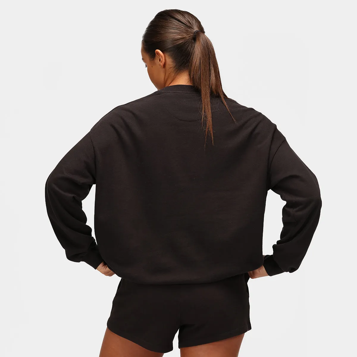 TKB Black Terry Oversized Sweatshirt