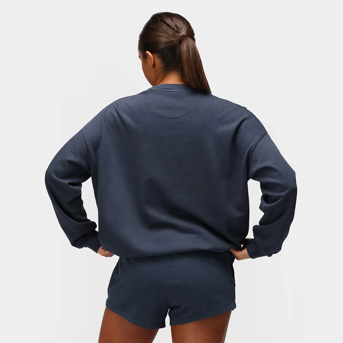 TKB Navy Terry Oversized Sweatshirt