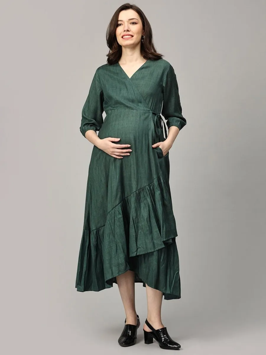 Top Secret Maternity Wrap Dress