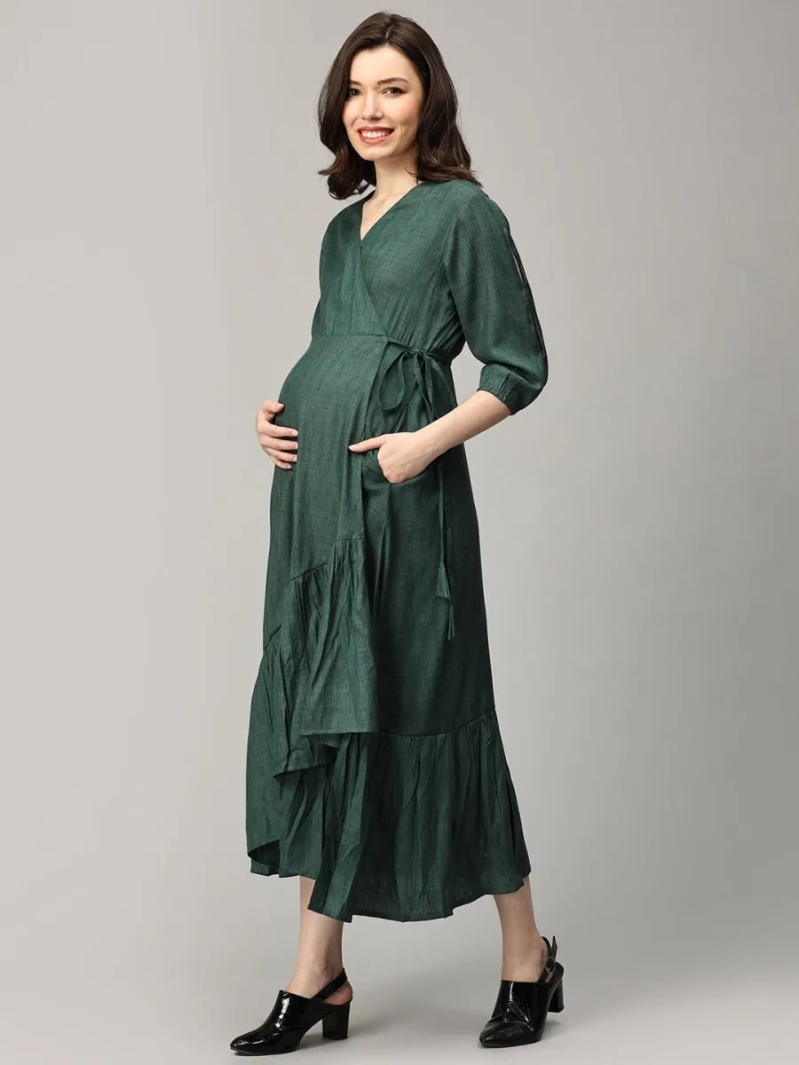 Top Secret Maternity Wrap Dress