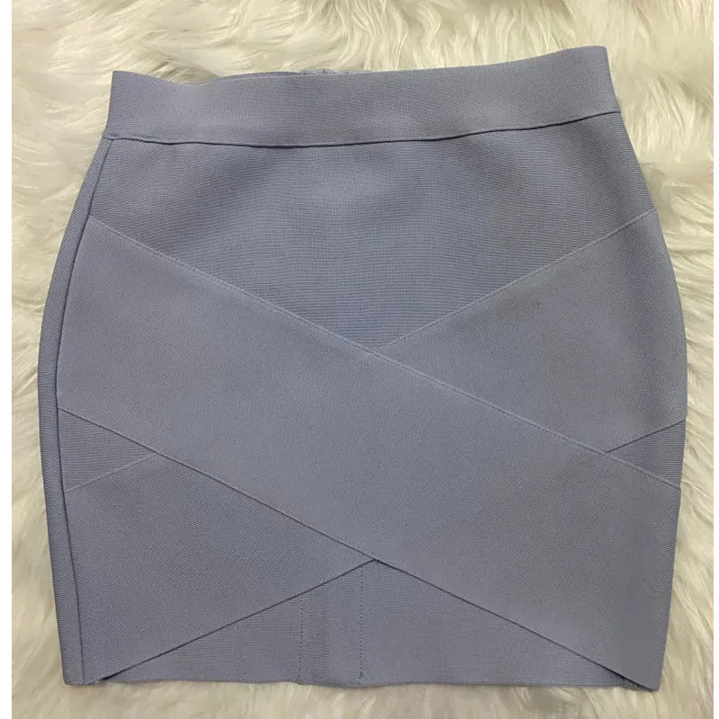 Uniwim Ladies High Quality Rayon Black Thick Rayon Pencil Bandage Skirt Cute Mini Skirt