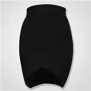 Uniwim Ladies High Quality Rayon Black Thick Rayon Pencil Bandage Skirt Cute Mini Skirt