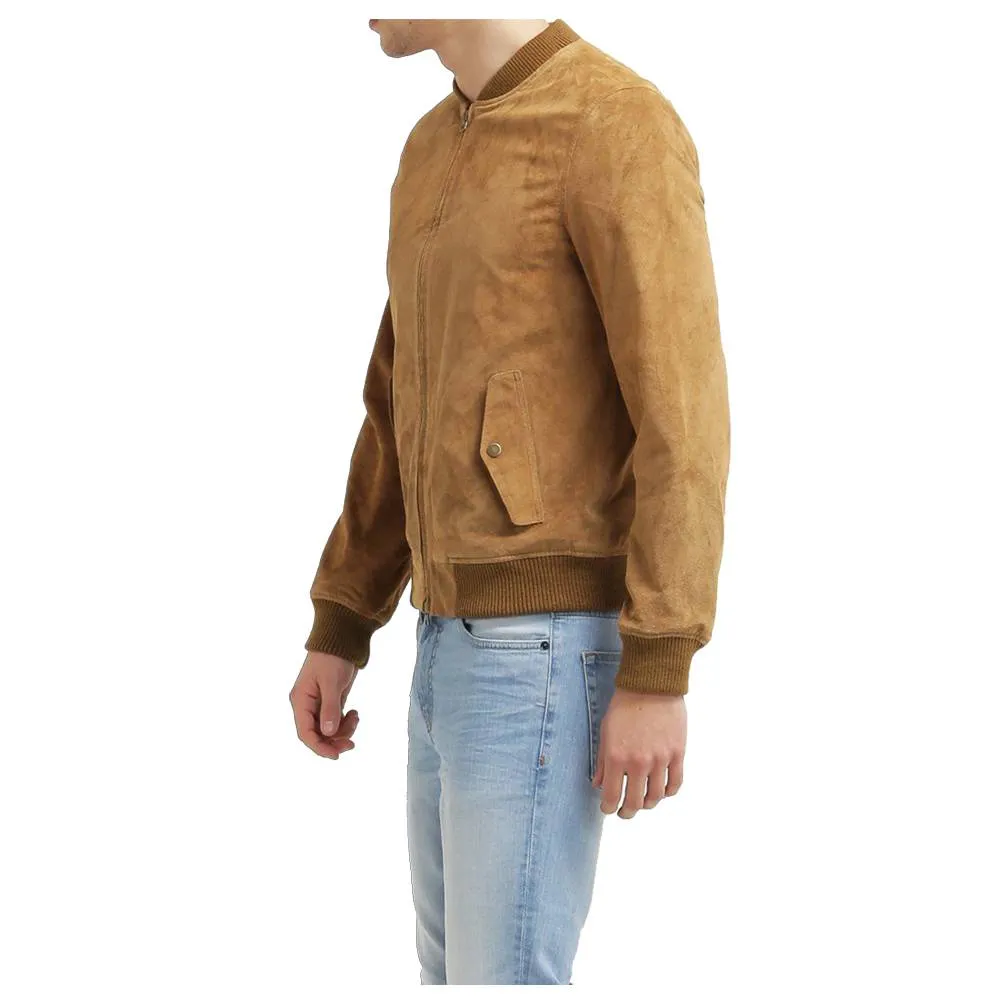 USA Suede Leather Bomber Jacket