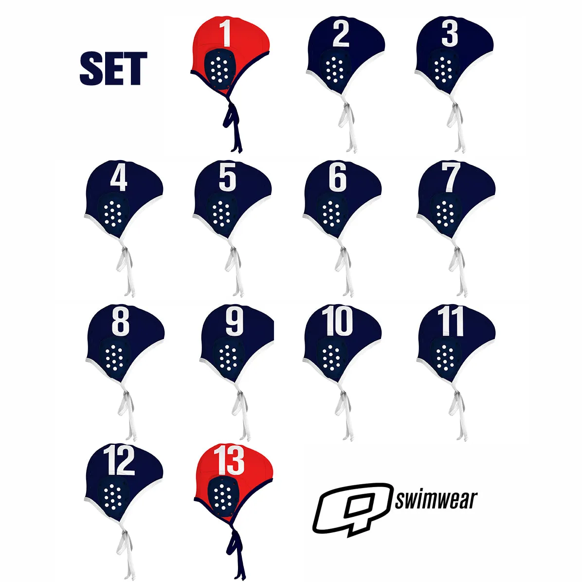 Waterpolo  Navy  Cap Set