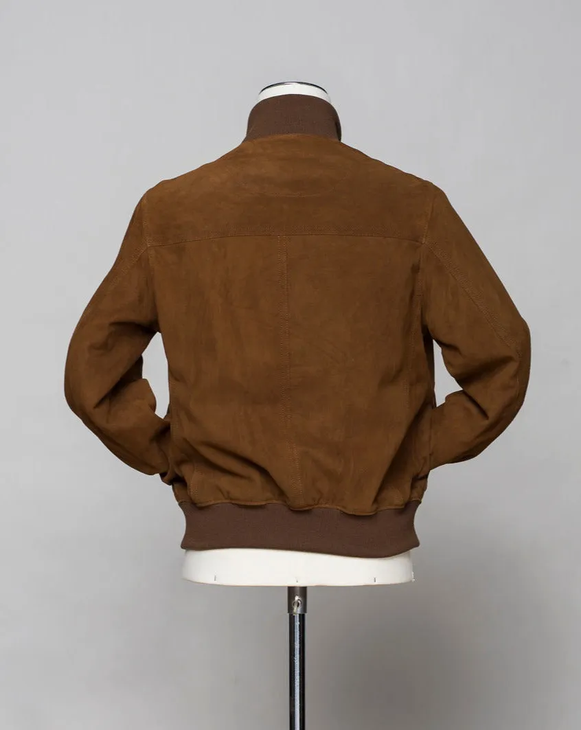 Werner Christ Suede Bomber Jacket / Cognac