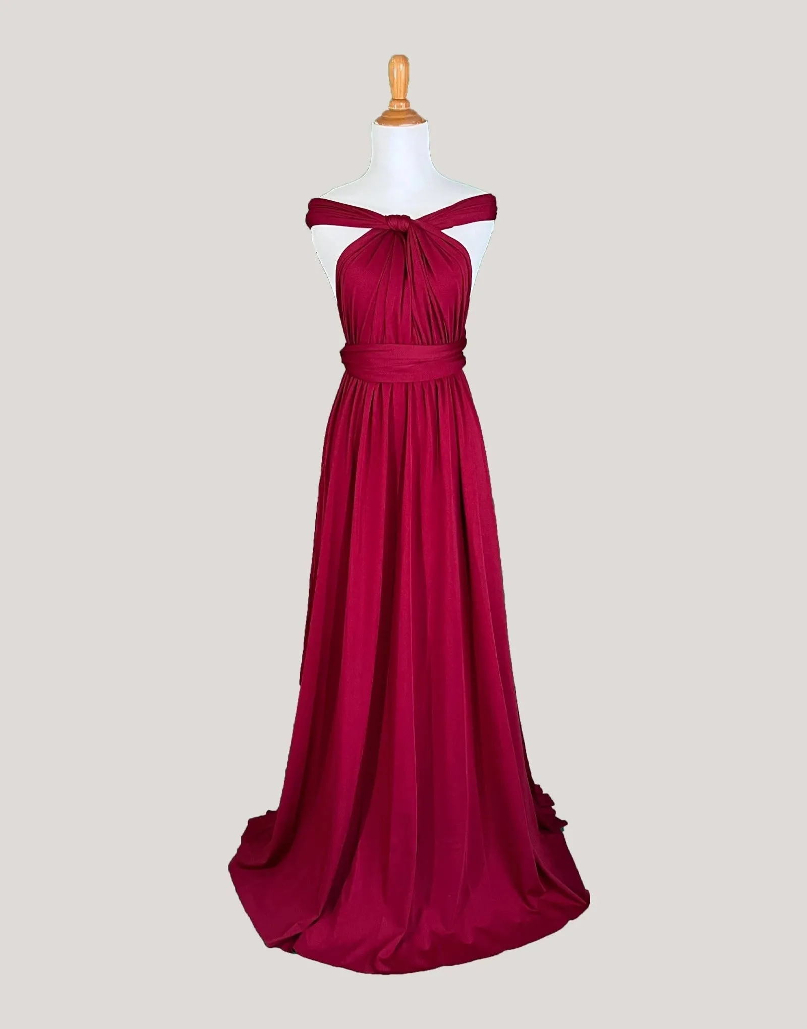 Wine Infinity Dress/ Wrap Convertible Bridesmaid Dress-S36