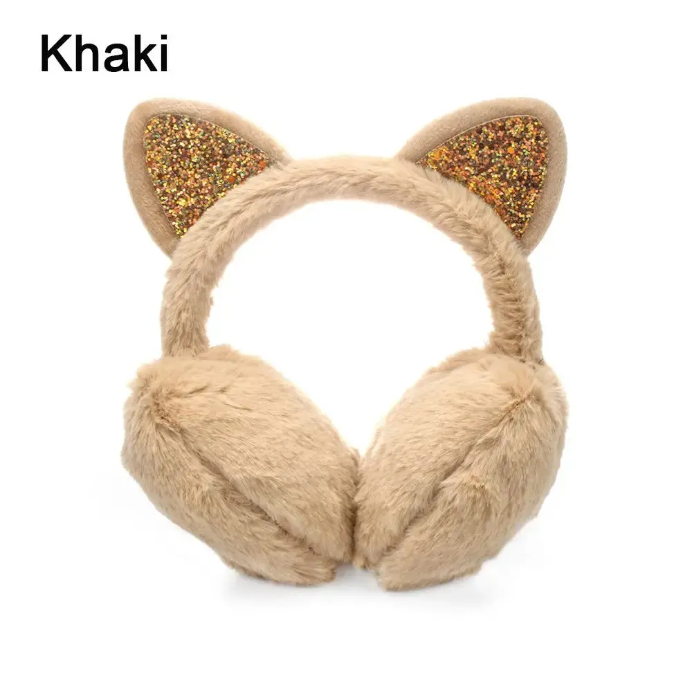 Winter Cat Theme Warm Earmuffs