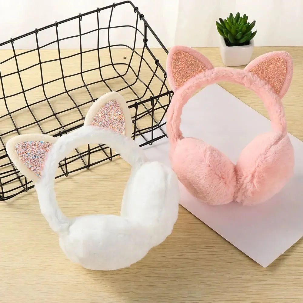 Winter Cat Theme Warm Earmuffs