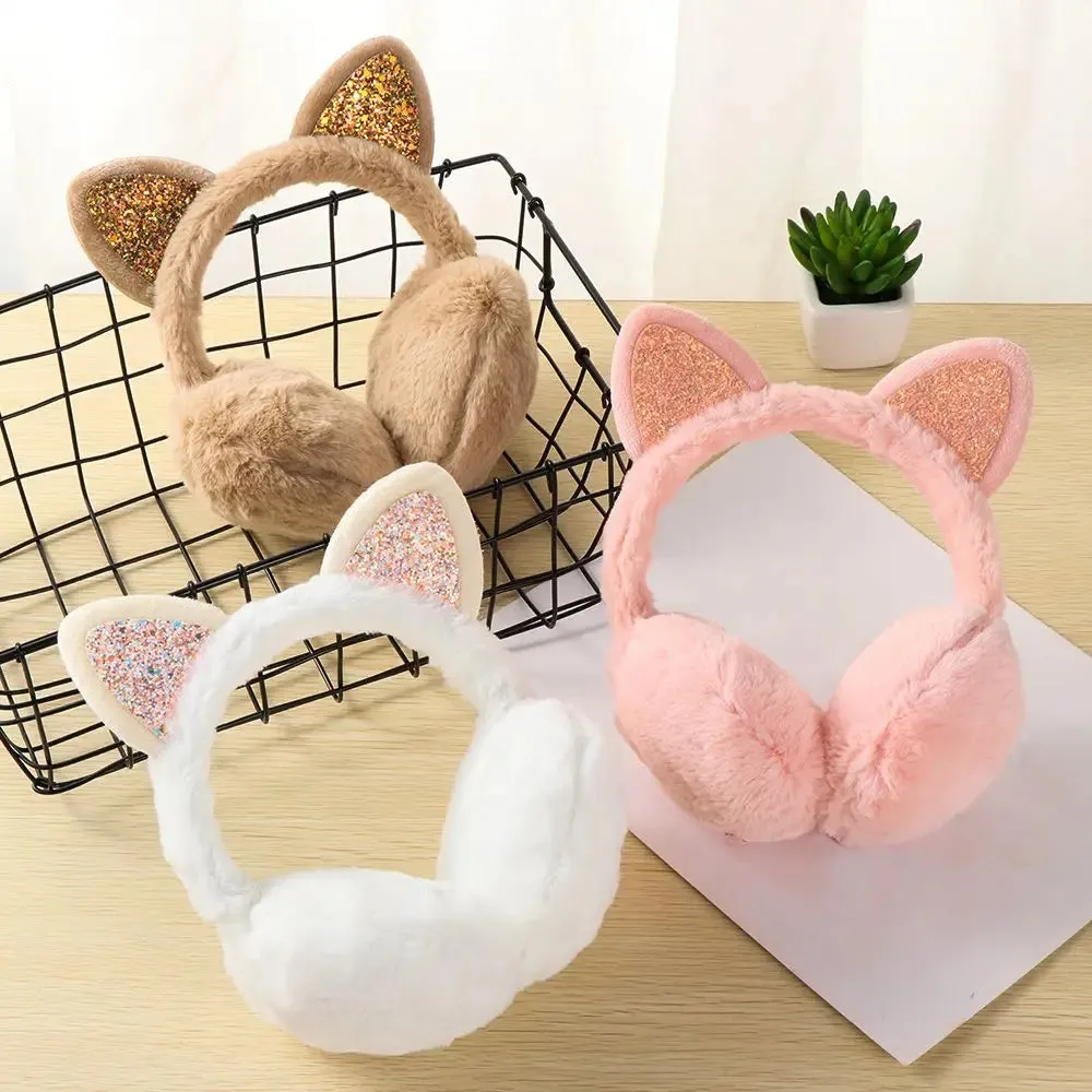 Winter Cat Theme Warm Earmuffs