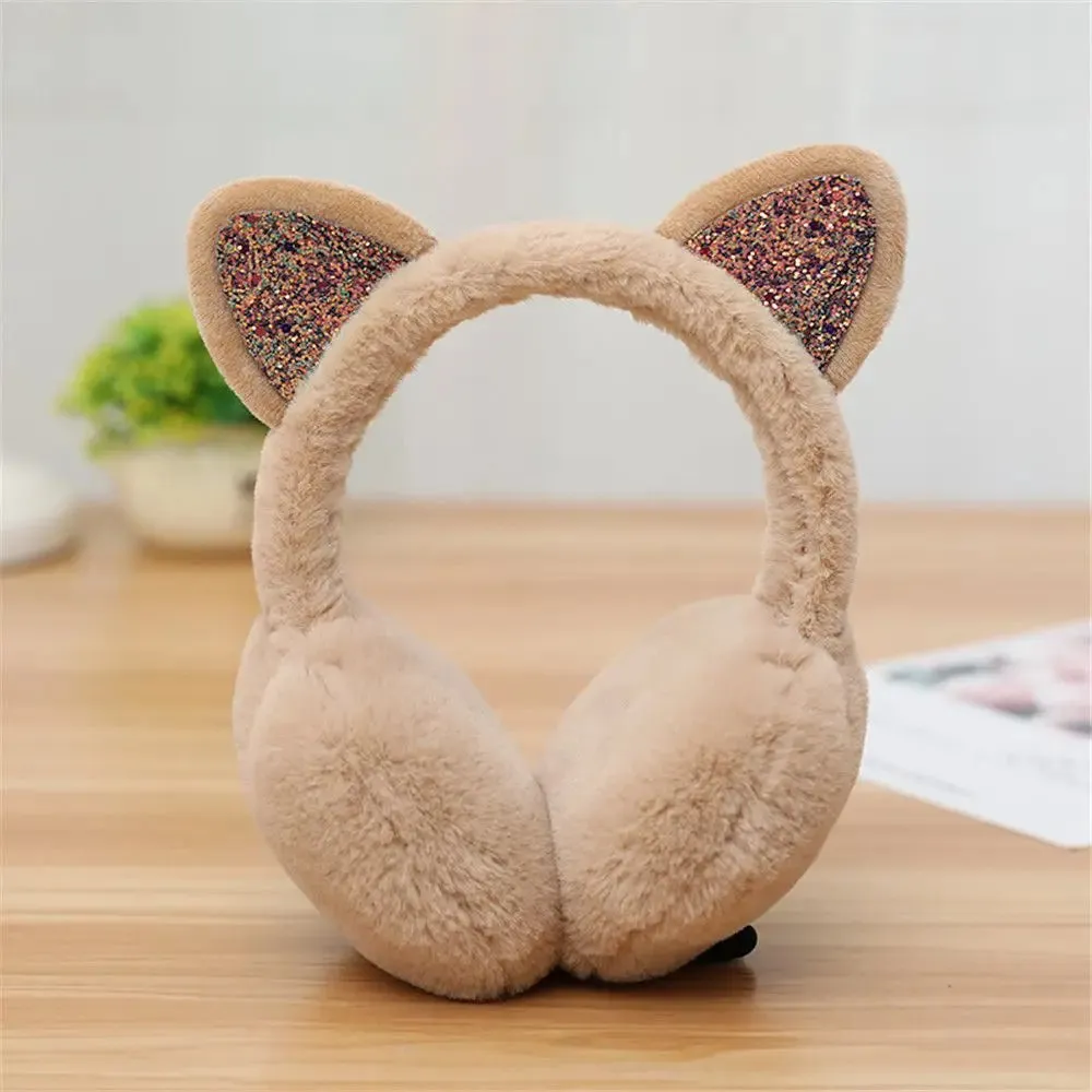 Winter Cat Theme Warm Earmuffs