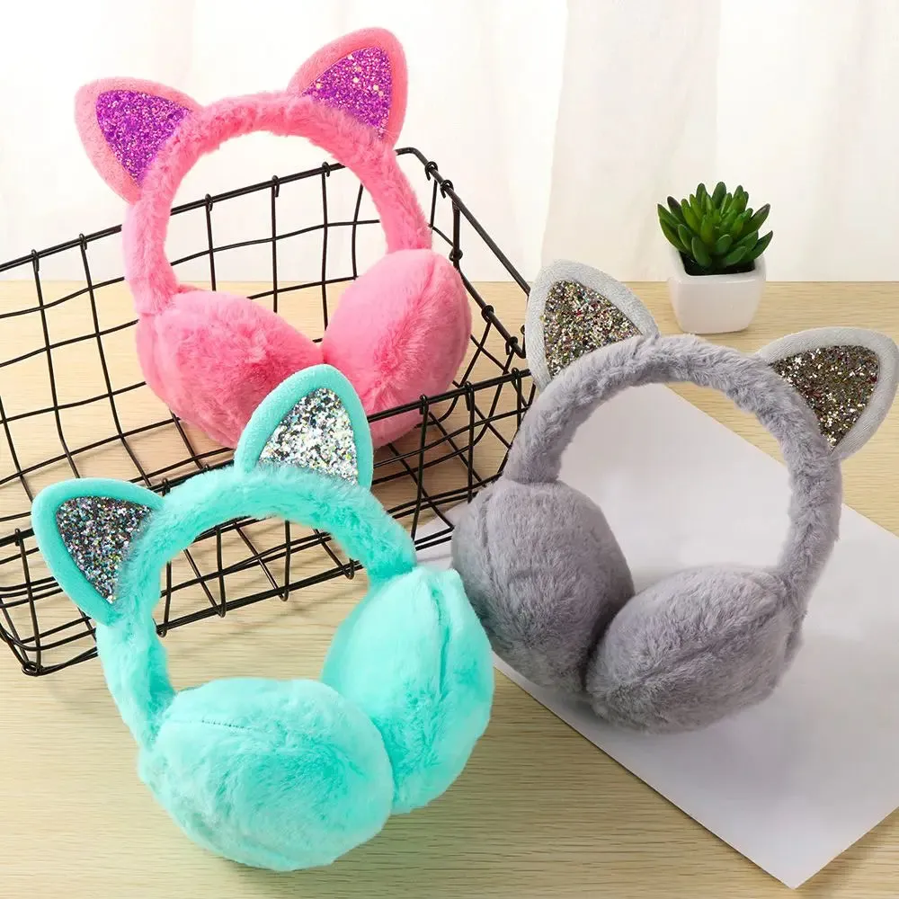 Winter Cat Theme Warm Earmuffs