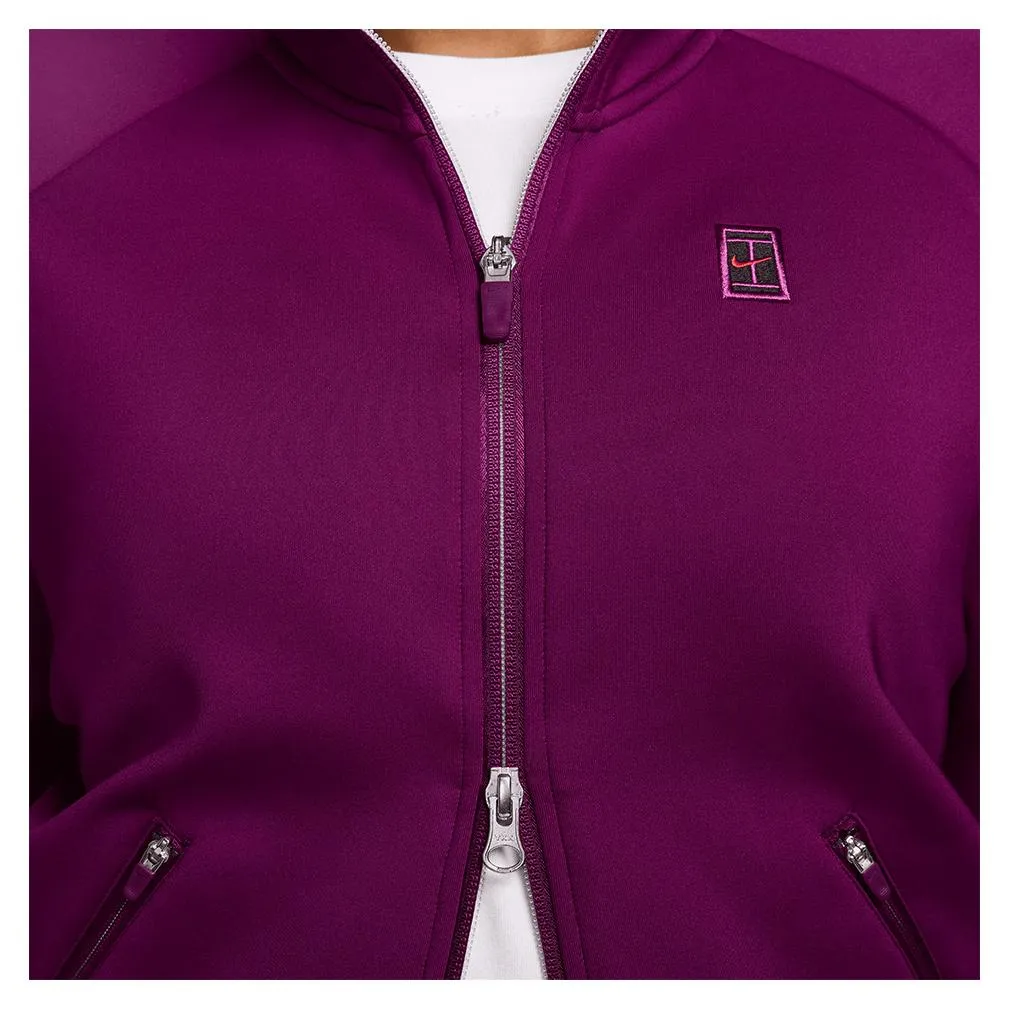 Womens Court Heritage Full-Zip Tennis Jacket Sangria