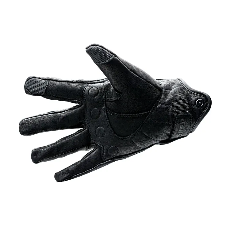 WUPP CS-1047A Motorcycle Racing Cycling Windproof Leather Full Finger Gloves, Size:XXL(Black)